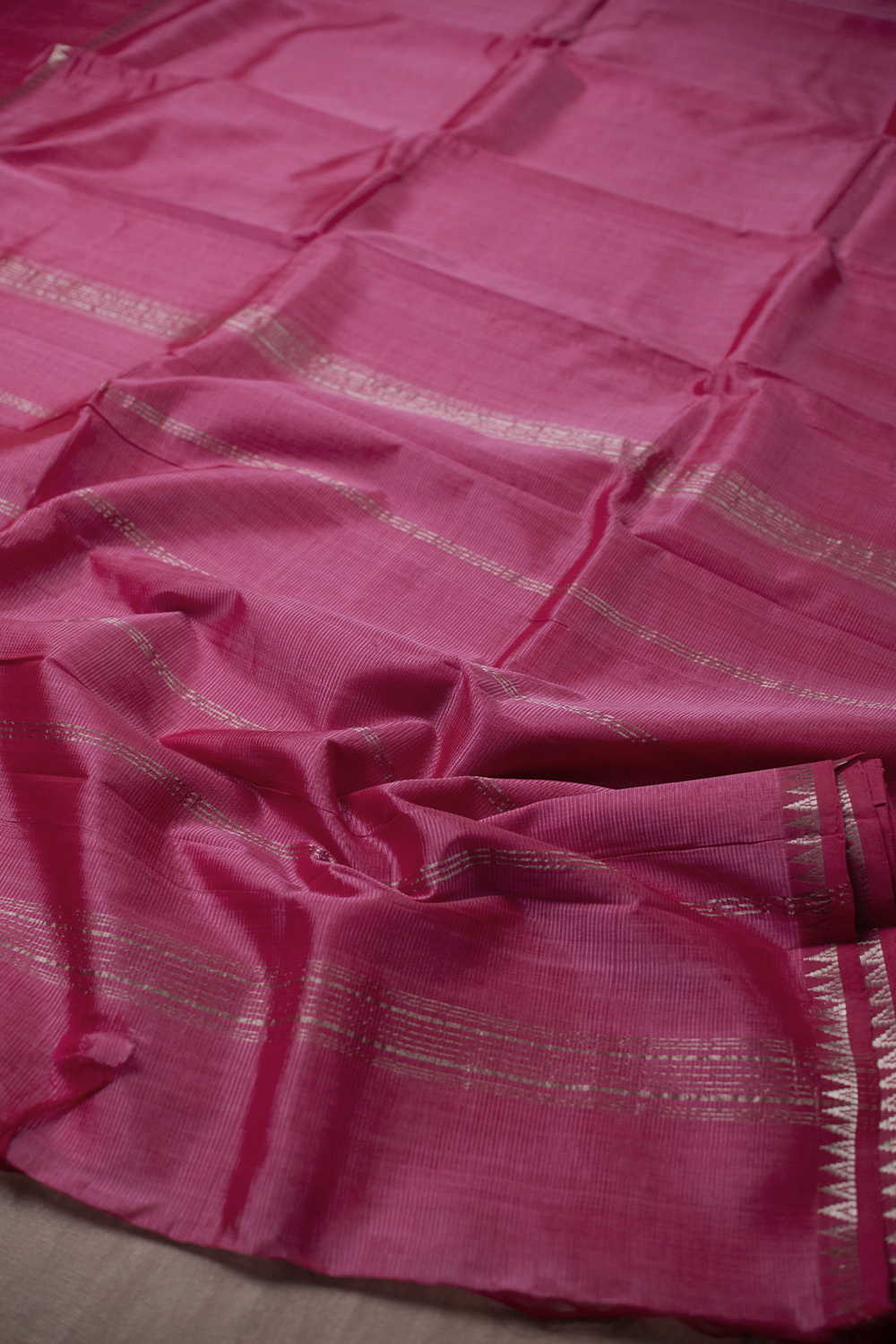 Barbie Pink Mangalagiri Silk Cotton saree