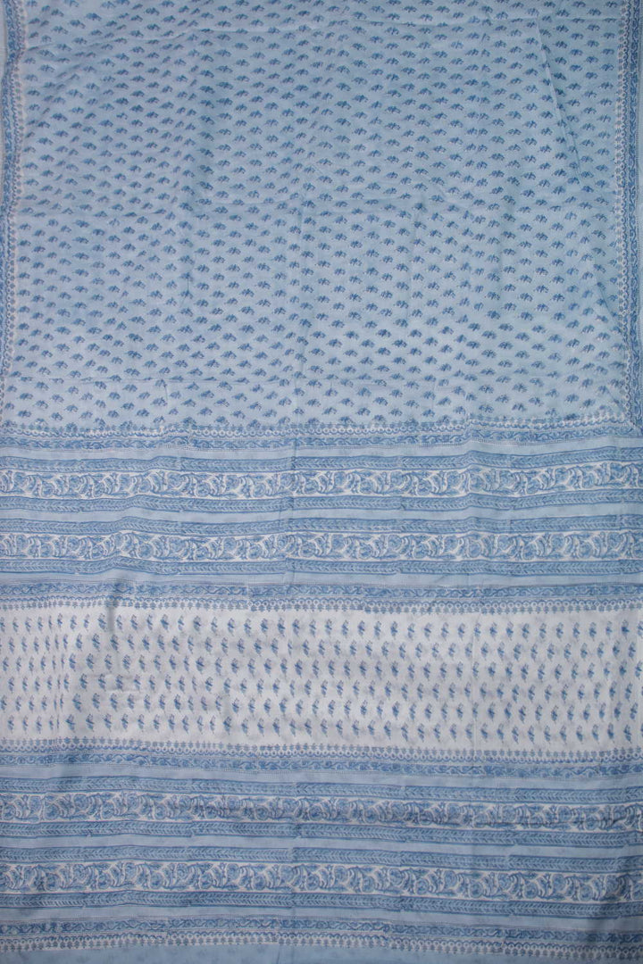 Block Printed Cotton Saree - Matkatus