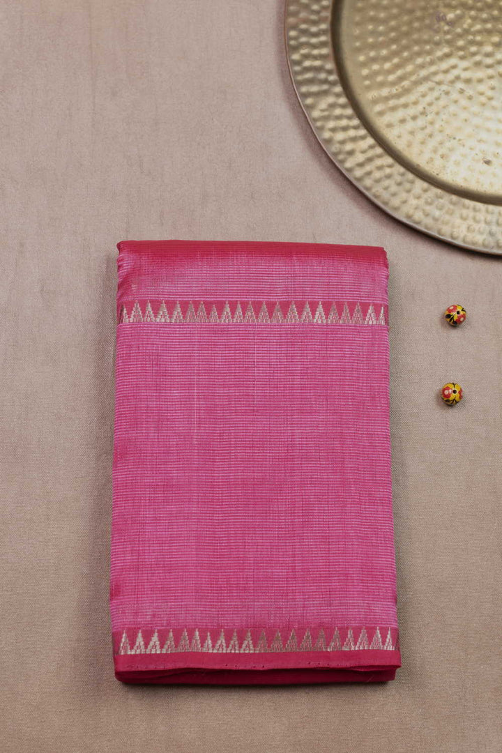 Barbie Pink Mangalagiri Silk Cotton saree