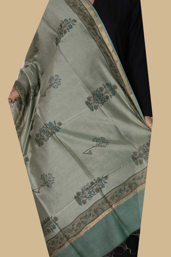 Chanderi silk Cotton Dupatta - Matkatus