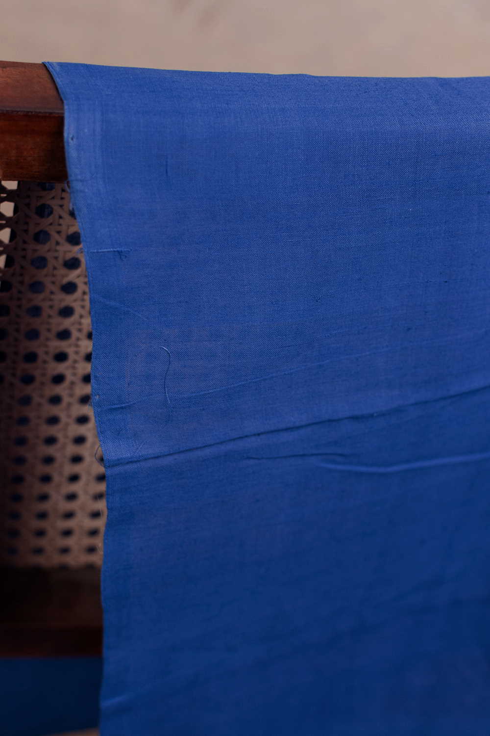 Royal Blue Mangalagiri Cotton Fabric MMMMMMMMMM