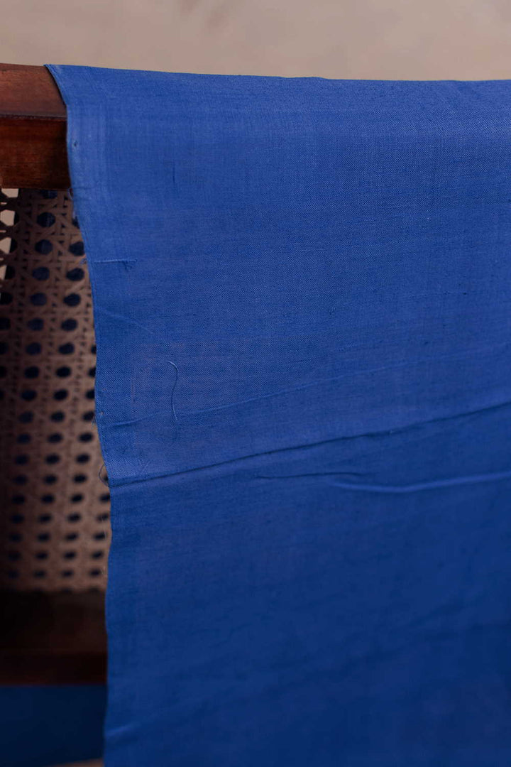 Royal Blue Mangalagiri Cotton Fabric MMMMMMMMMM