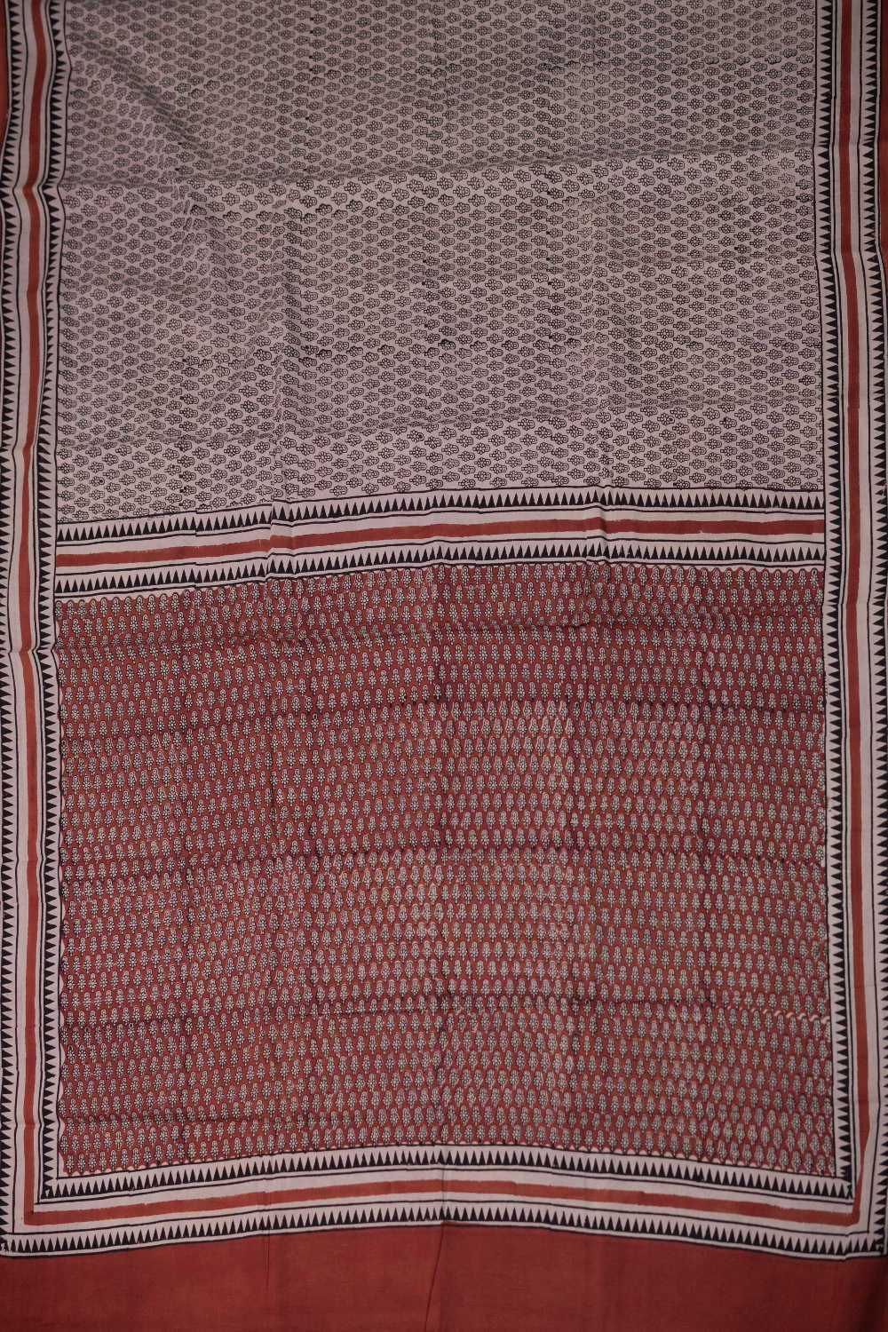 Block Printed Cotton Saree - Matkatus 