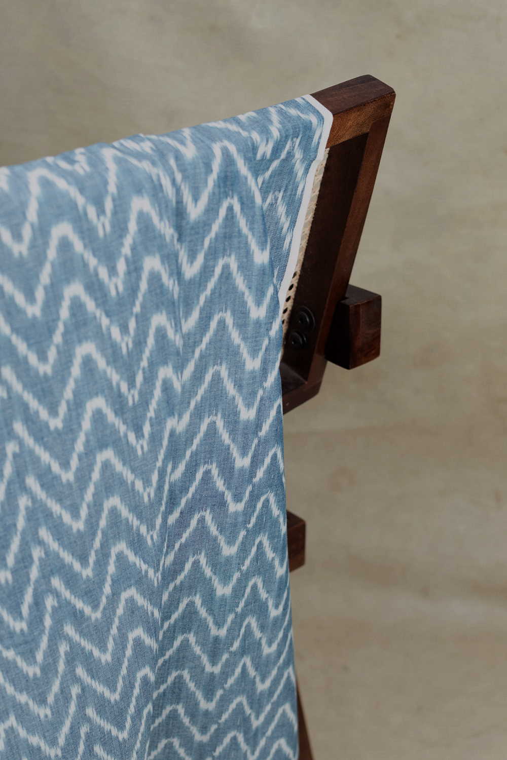 Creamy Grey Ikat Cotton Fabric - 1.5m