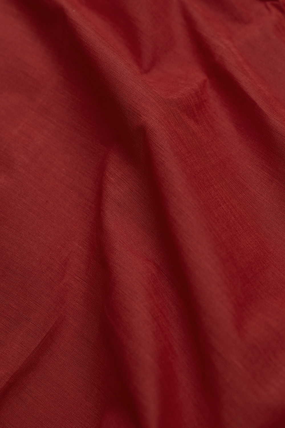 Shades of Brick Maroon Mangalagiri Border Cotton Fabric