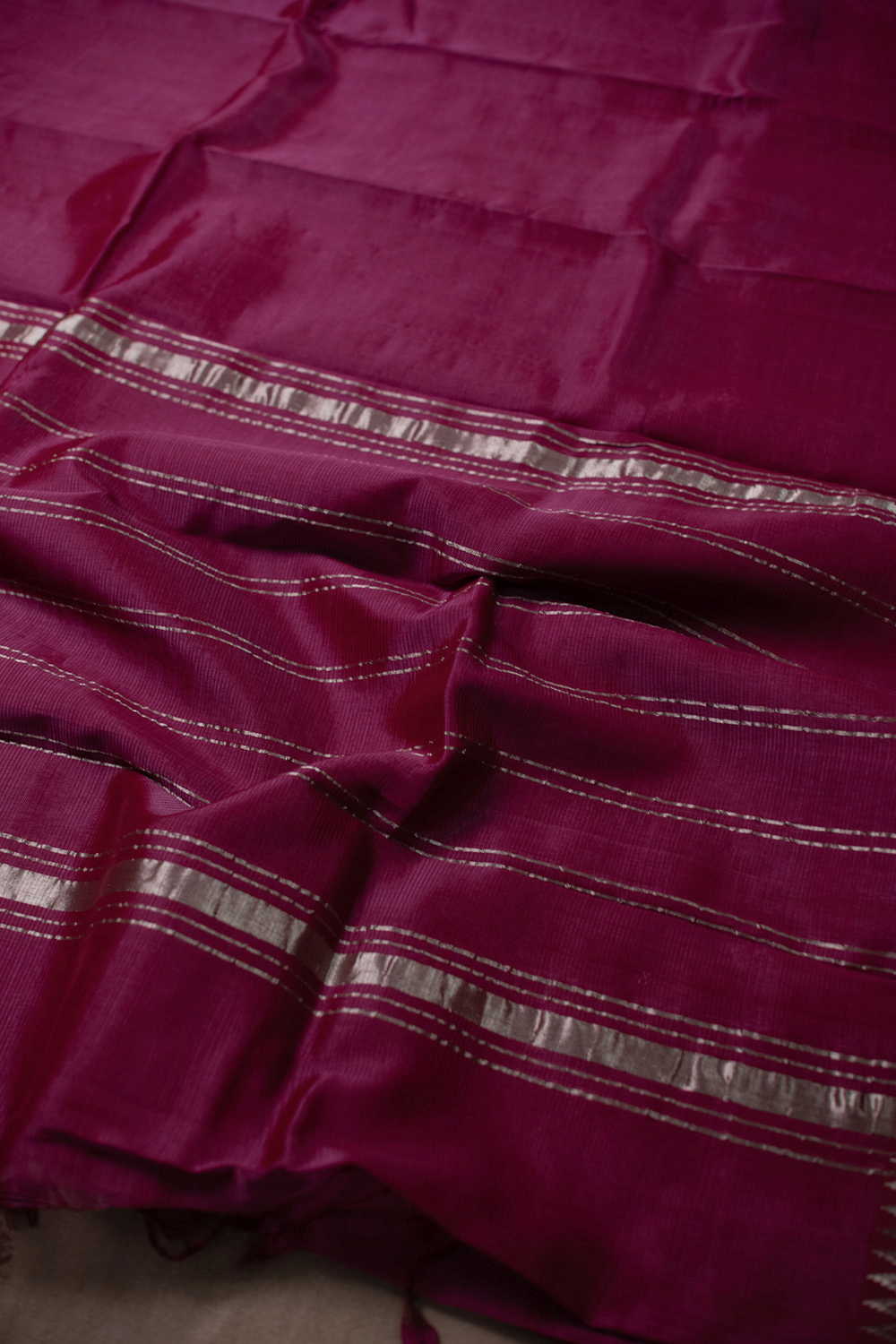 Boysenberry Purple Mangalagiri Silk Cotton saree