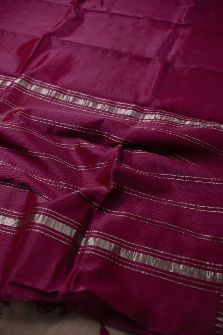 Boysenberry Purple Mangalagiri Silk Cotton saree