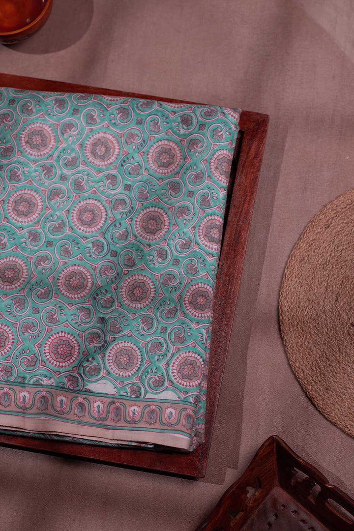 Block Printed Cotton Saree - Matkatus