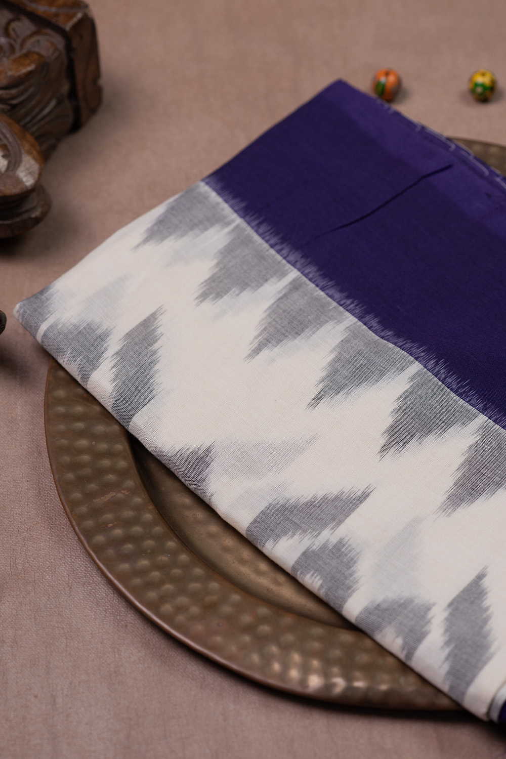 Ikat Cotton Dupatta - Matkatus 
