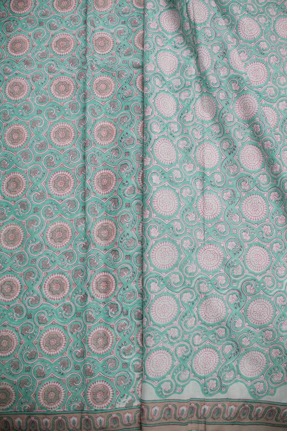 Block Printed Cotton Saree - Matkatus