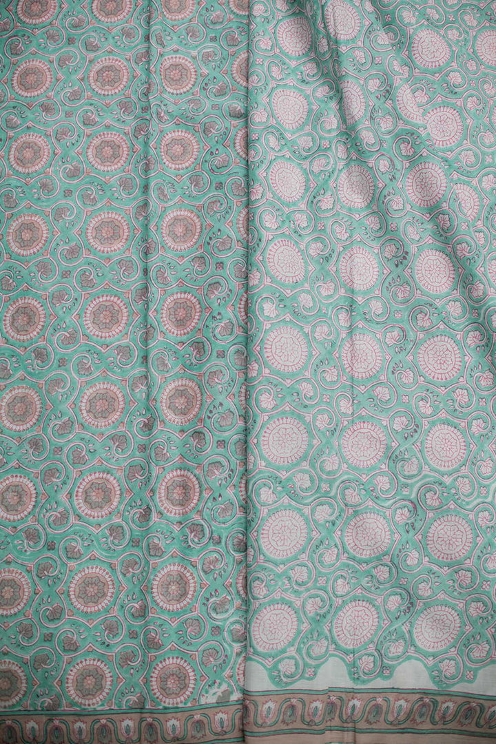 Block Printed Cotton Saree - Matkatus