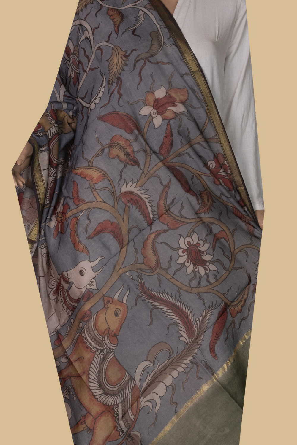 Hand Painted Dupatta - Matkatus 