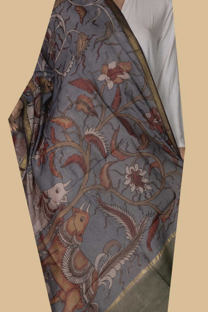 Hand Painted Dupatta - Matkatus 