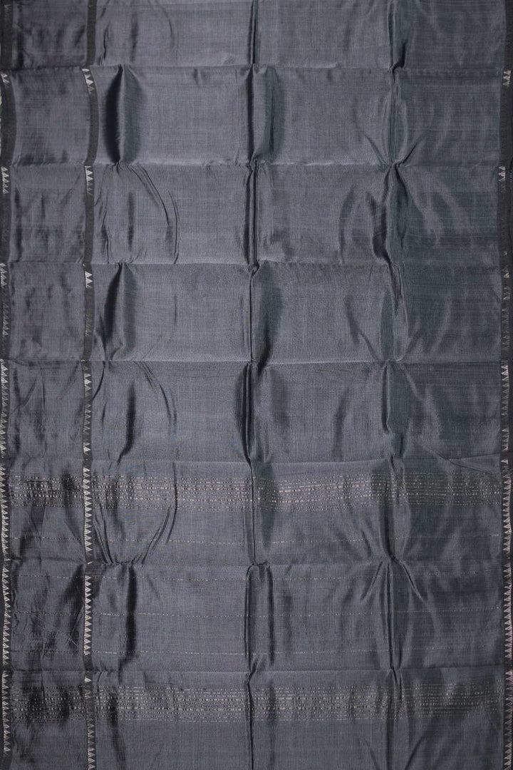 Shimmer Grey Mangalagiri Silk Cotton saree