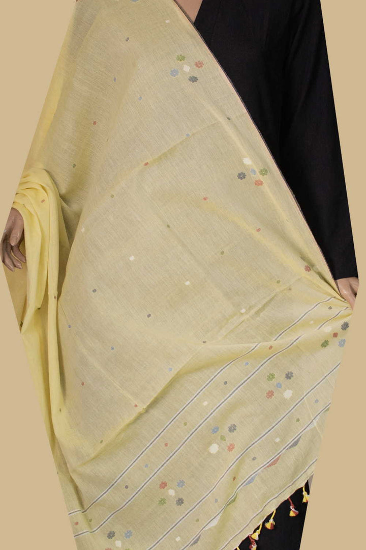 Jamdani Cotton Dupatta - Matkatus