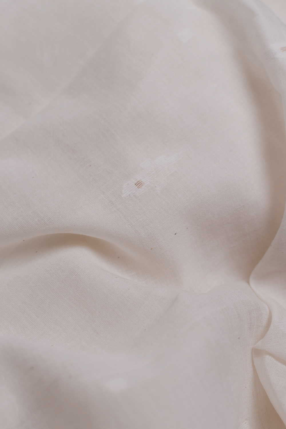 Off-White with Butta Jamdani Cotton Fabric - 0.65m