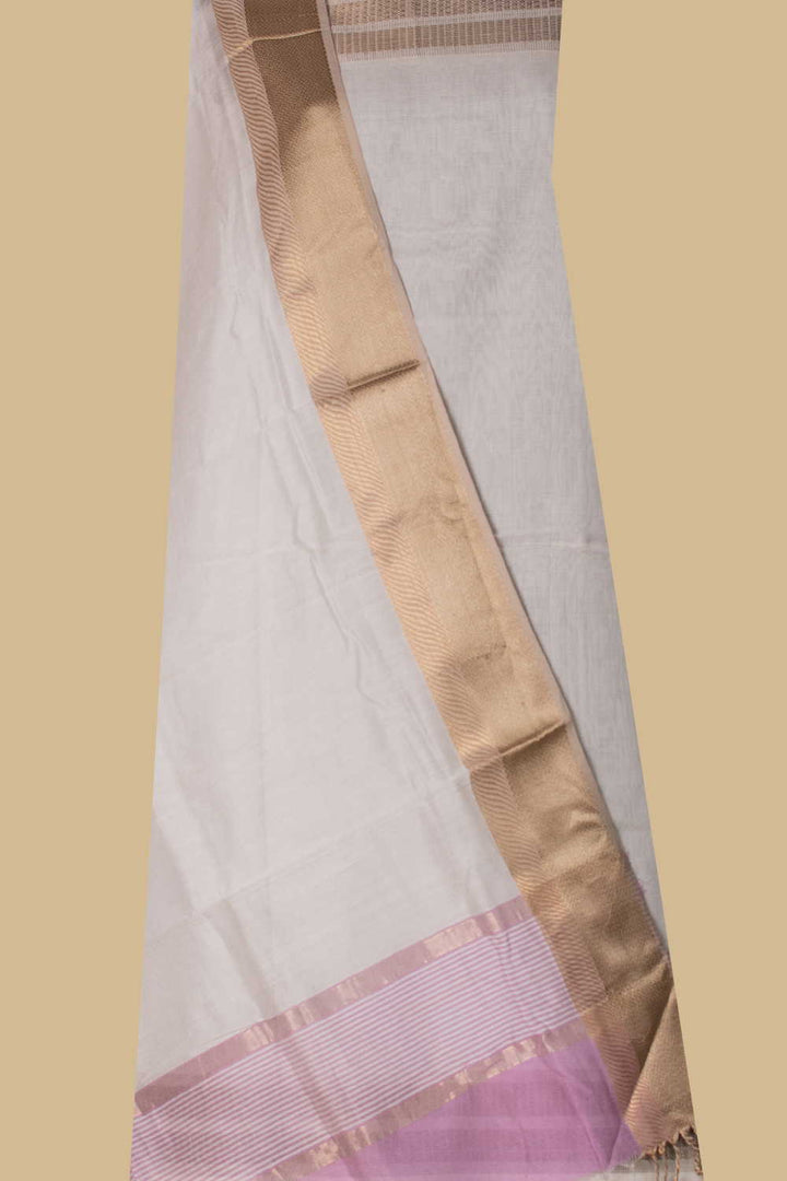 Maheshwari Silk Cotton Top & Dupatta - Matkatus 