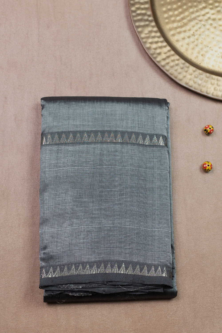 Shimmer Grey Mangalagiri Silk Cotton saree