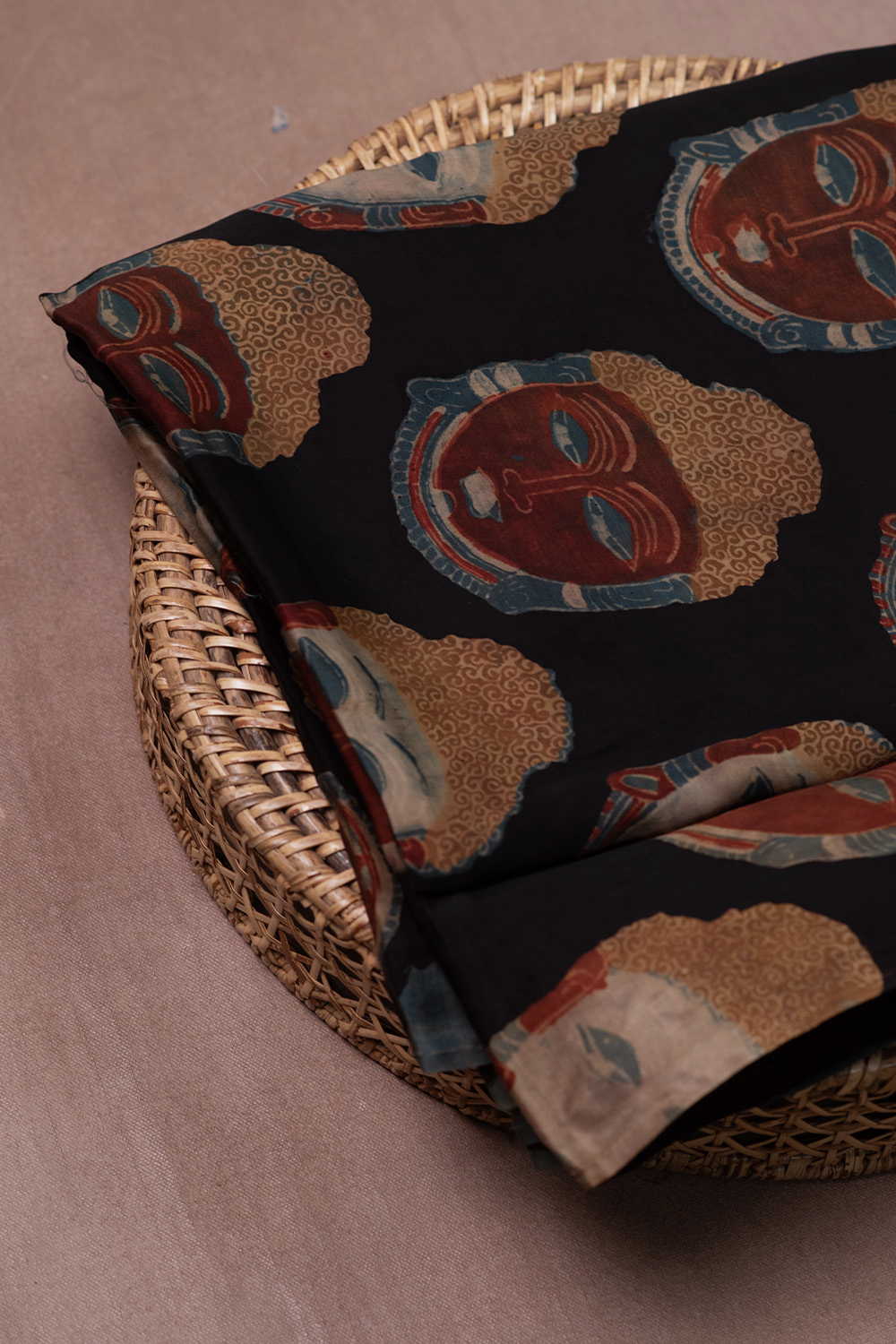 Block Printed Silk Cotton Fabric - Matkatus 