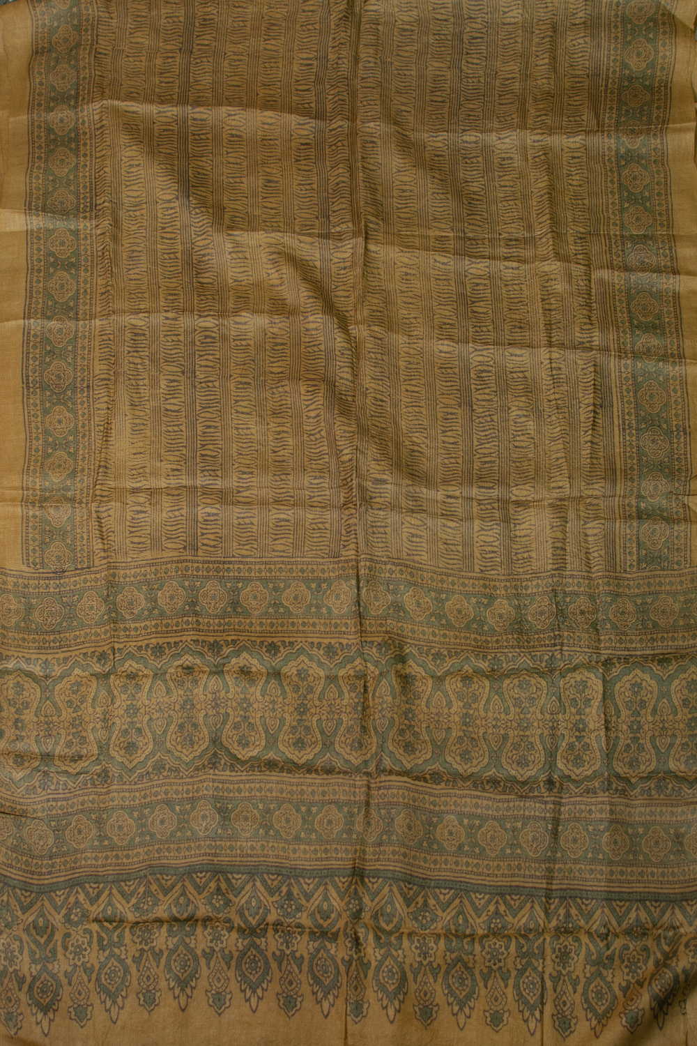 Yellow Ajrak Tussar Suit