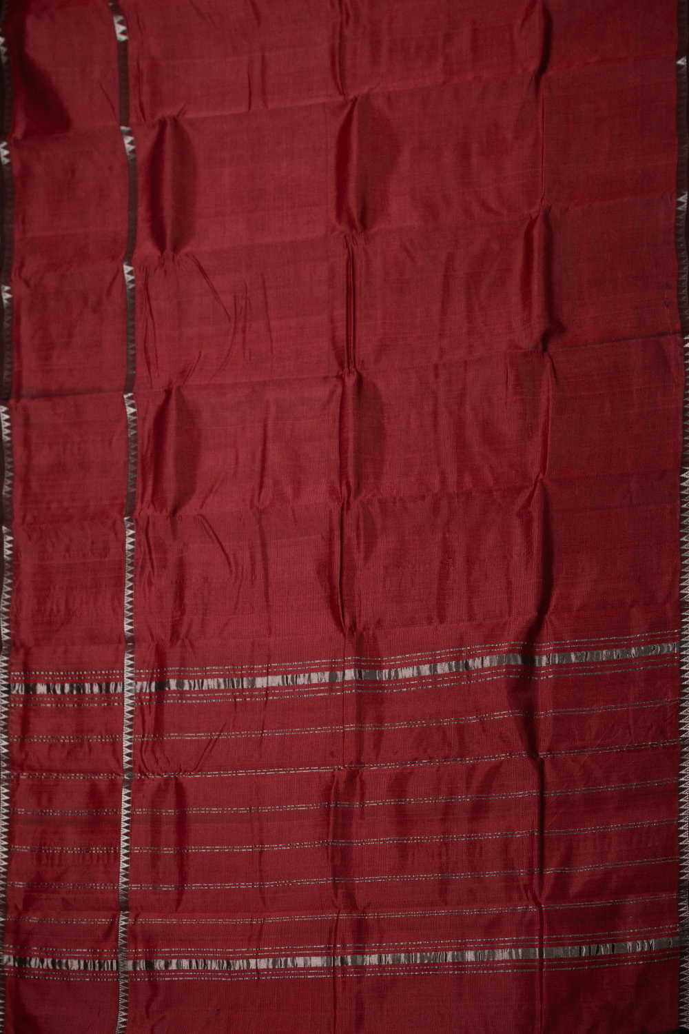 Maroon Mangalagiri Silk Cotton saree