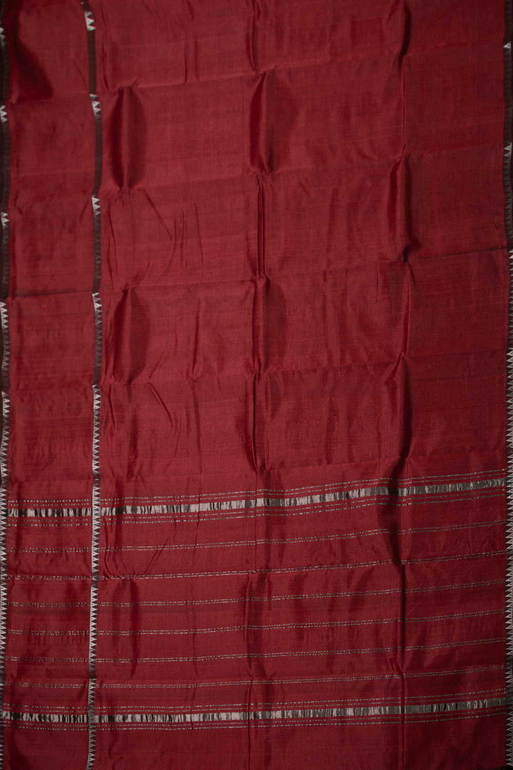 Maroon Mangalagiri Silk Cotton saree