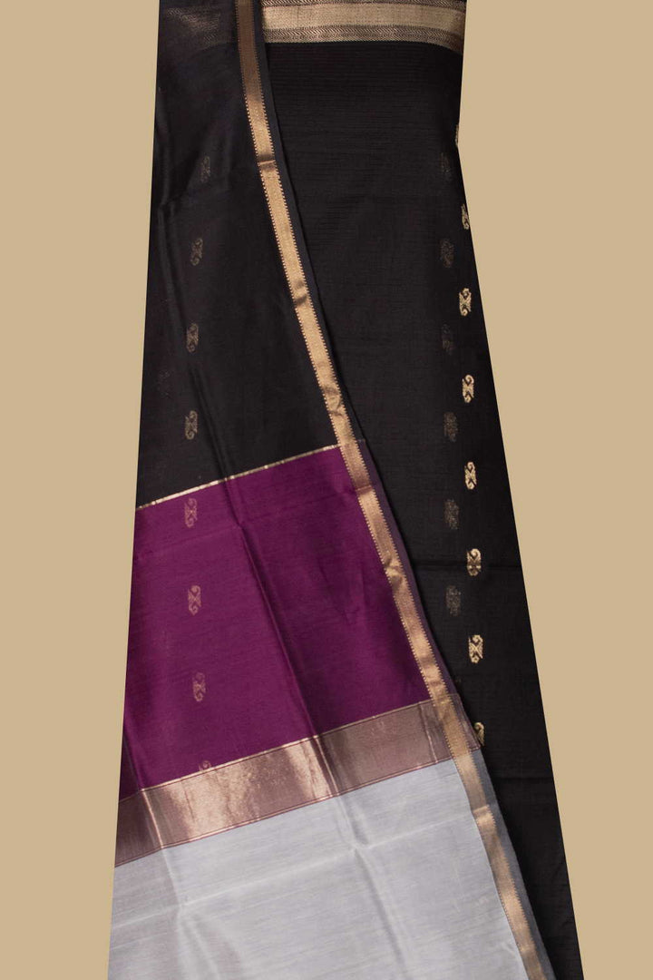 Maheshwari Silk Cotton Top & Dupatta - Matkatus 