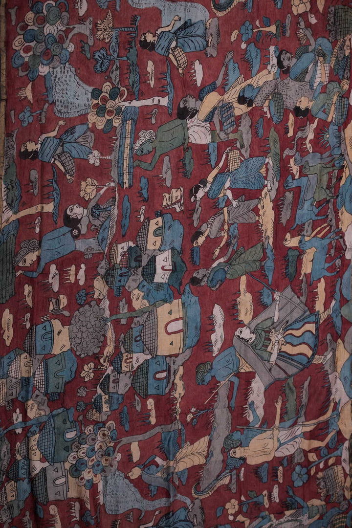 Painted Kalamkari srees - Matkatus 