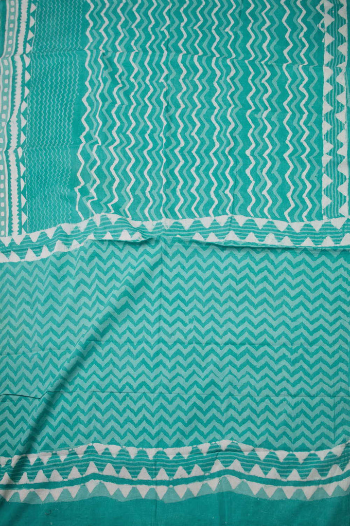 Block Printed Cotton Saree - Matkatus 
