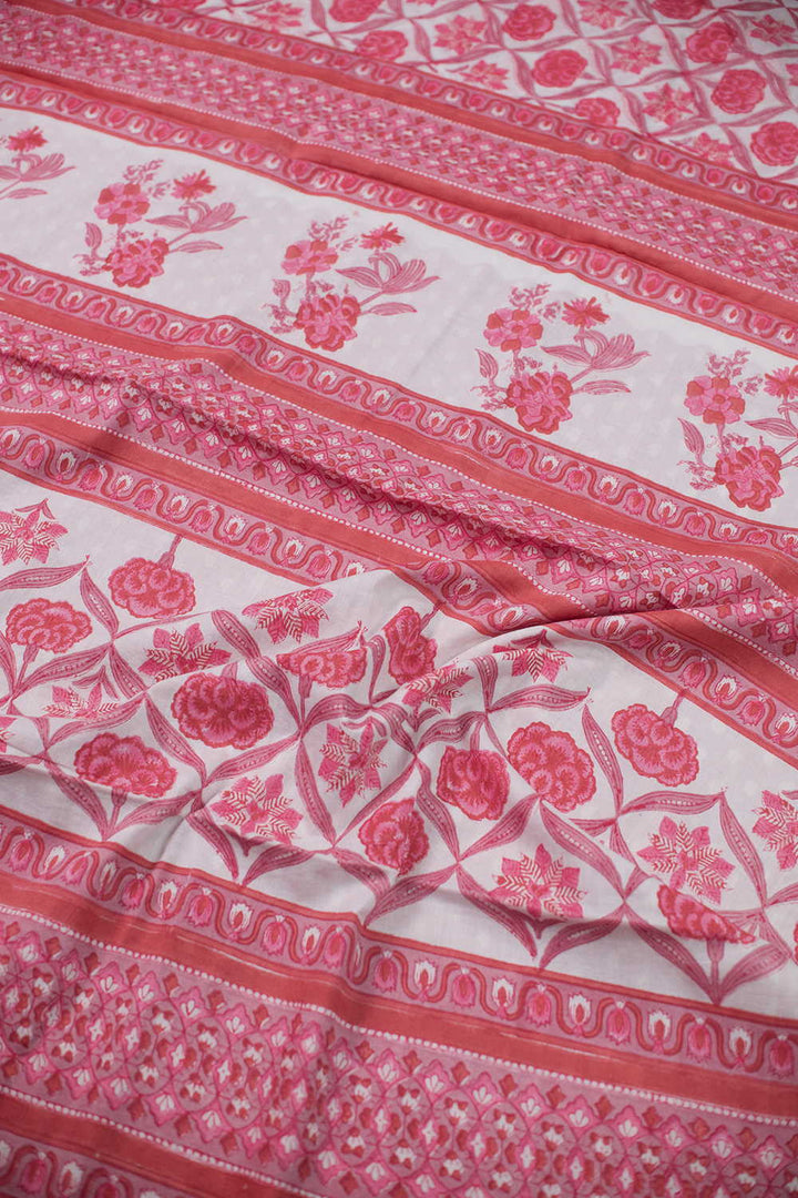 Block Printed Cotton Saree - Matkatus