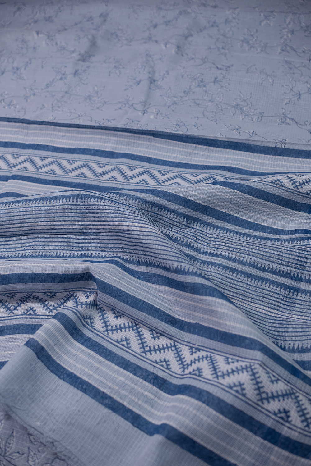 Block Printed Cotton Saree - Matkatus 
