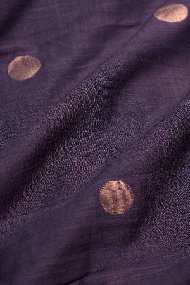 Zari Polka Jamdani Cotton Fabric