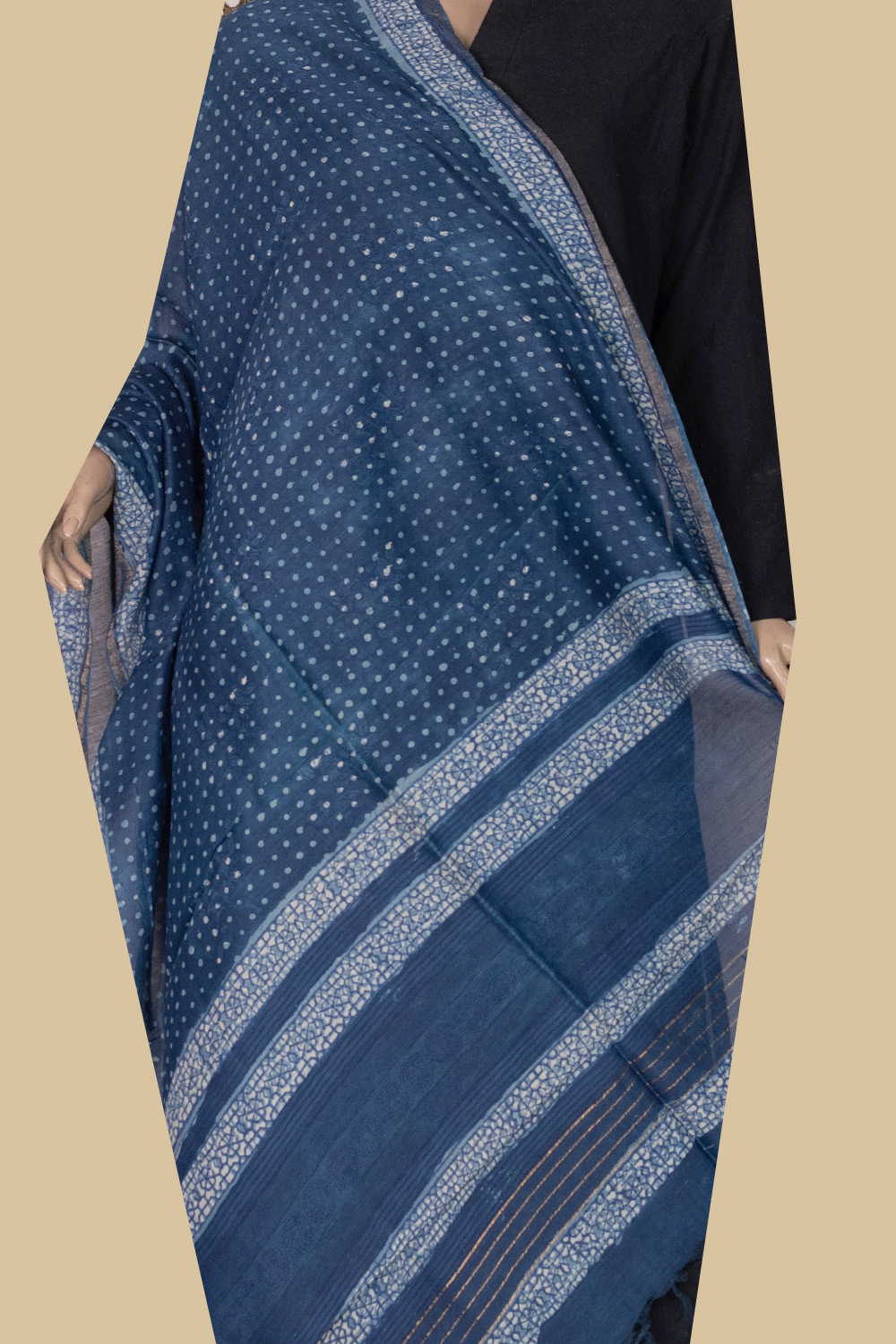 Chanderi  Silk Cotton Dupatta - Matkatus