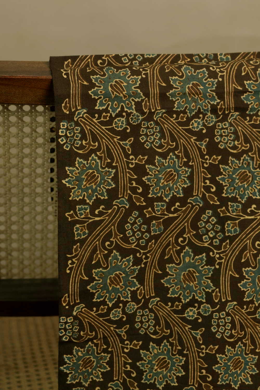 Floral Garden Ajrak Cotton Fabric