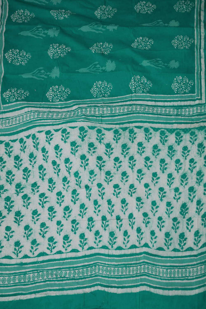 Block Printed Cotton Saree - Matkatus