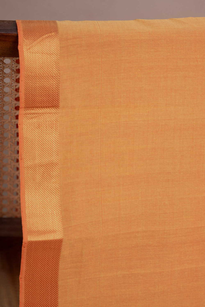 Yellow Shade Mangalagiri Border Cotton Fabric