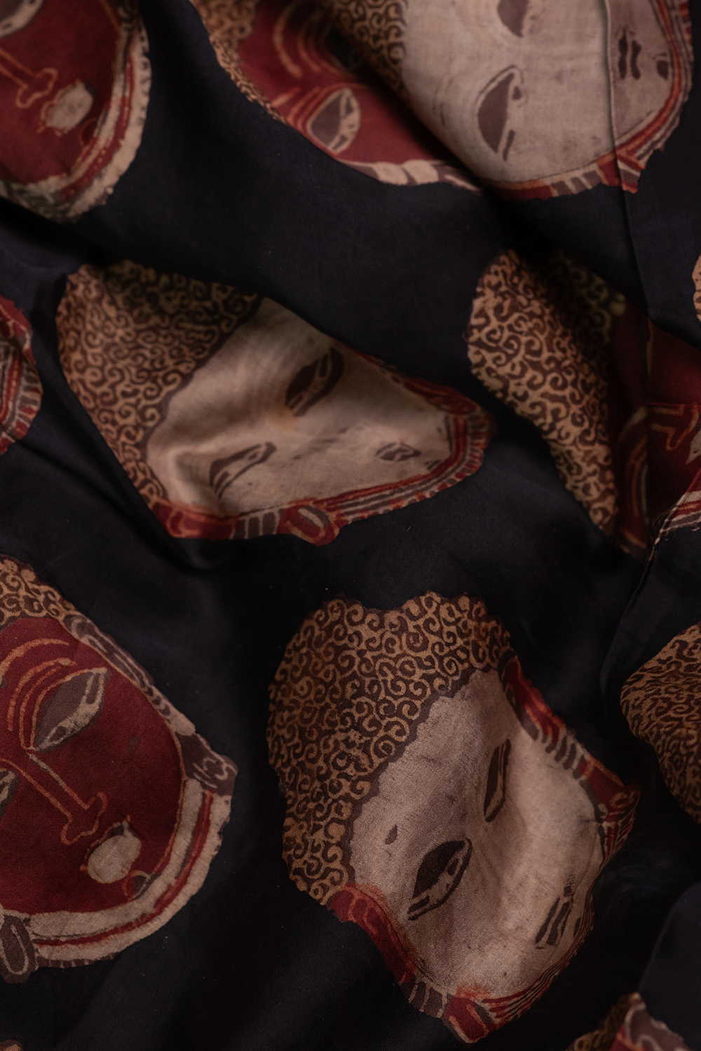 Block Printed Silk Cotton Fabric - Matkatus 