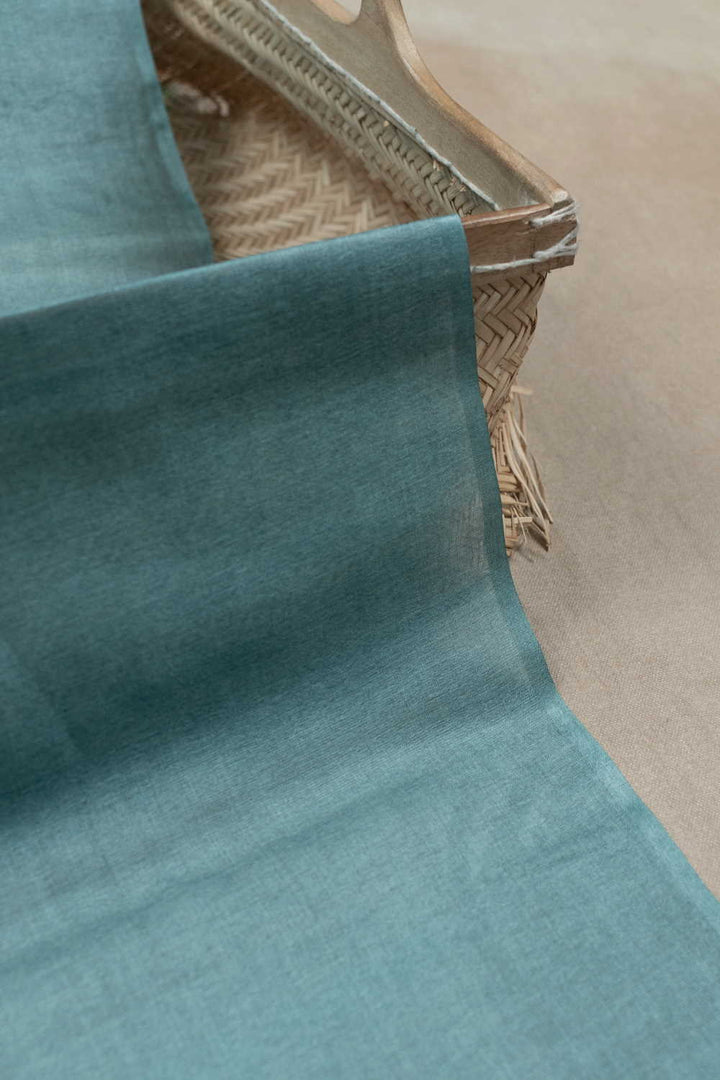 Peacock Green Tussar Fabric -  0.7m