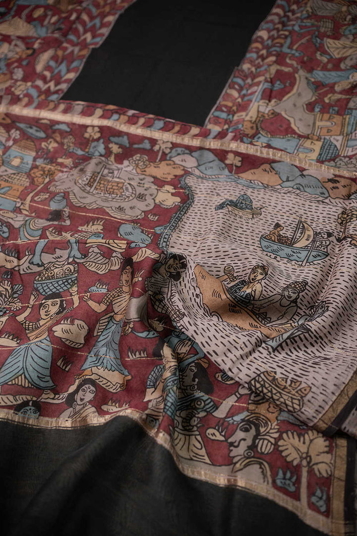 Hand Painted Sarees - Matkatus 
