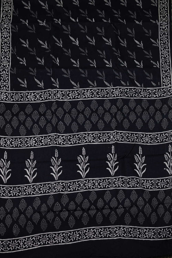 Shadow Leaf's Block Printed Mul Cotton saree