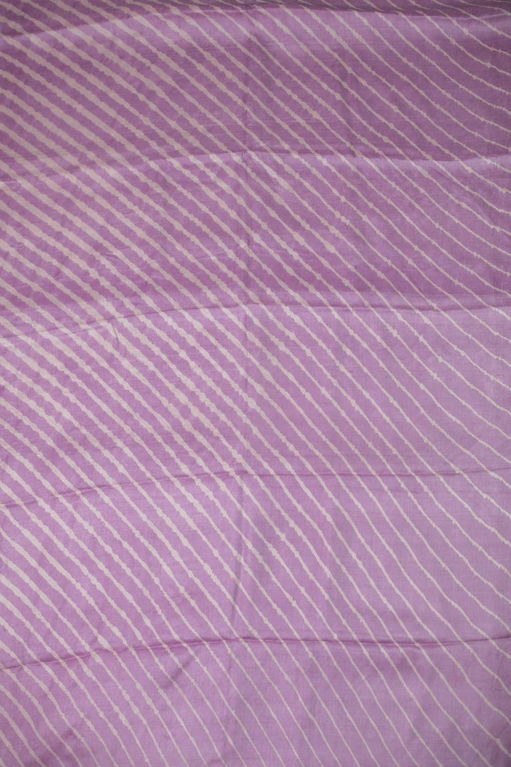 Striped Pink Leheriya Tussar saree
