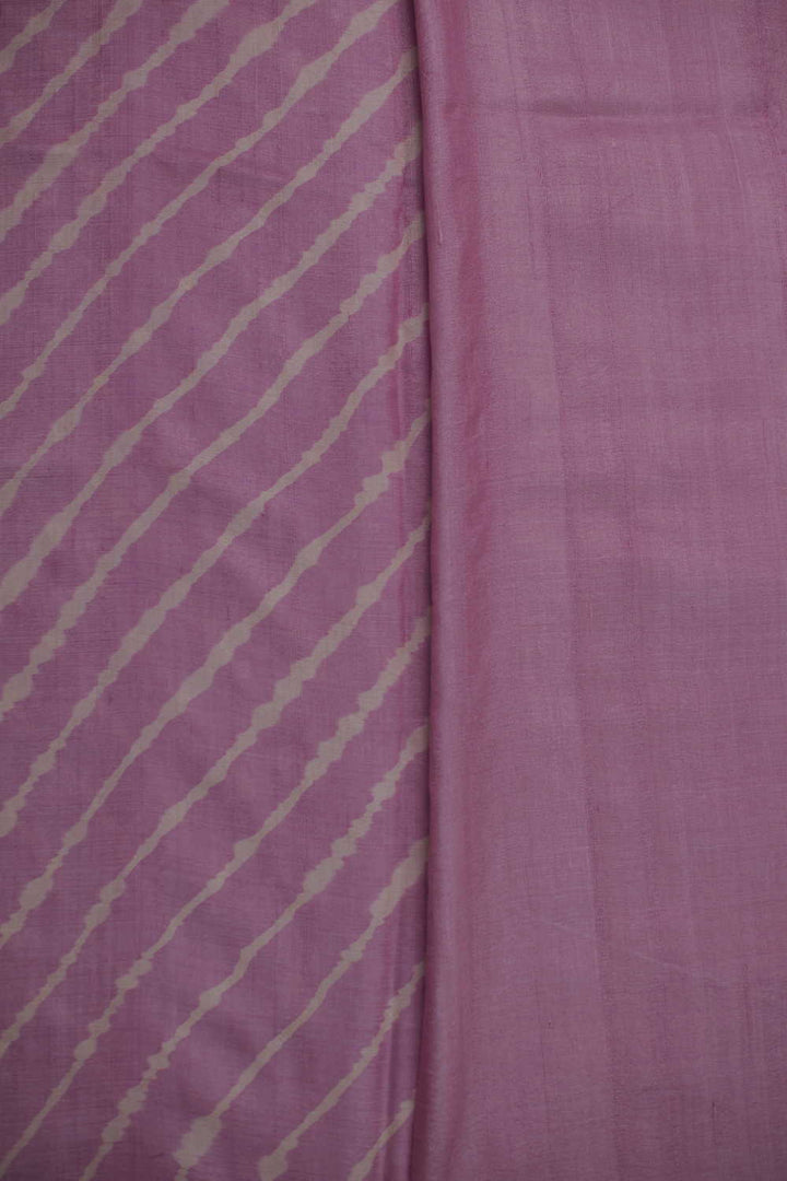 Striped Pink Leheriya Tussar saree