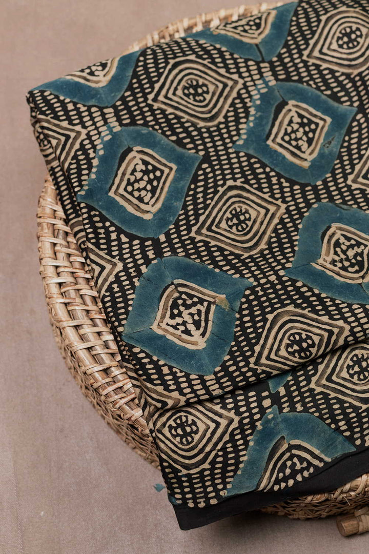 Patterned Design Ajrak Modal Silk Fabric
