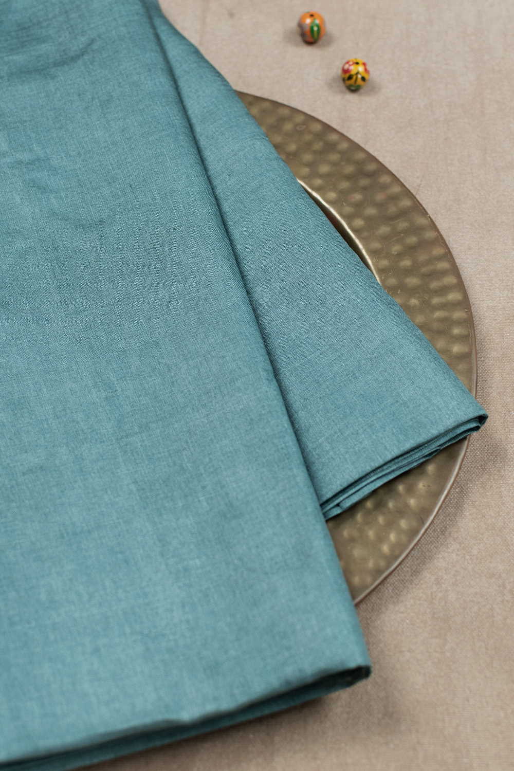 Peacock Green Tussar Fabric - 2m