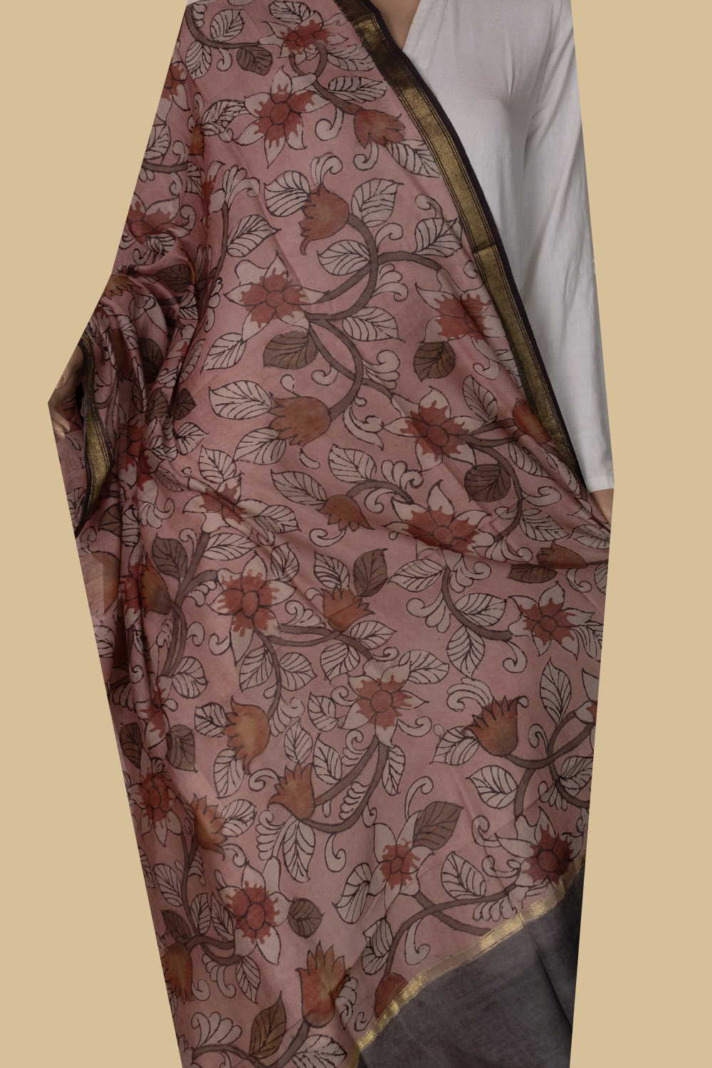 Hand Painted Dupatta - Matkatus 