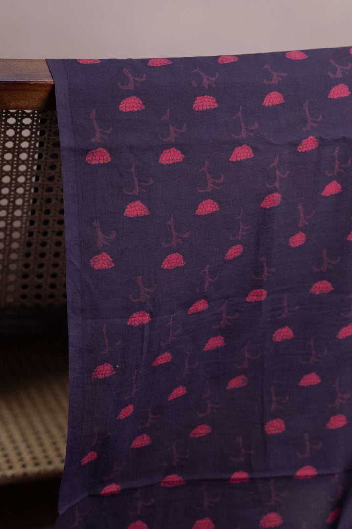 Pink Bloom Dabu Cotton Fabric - 0.7m