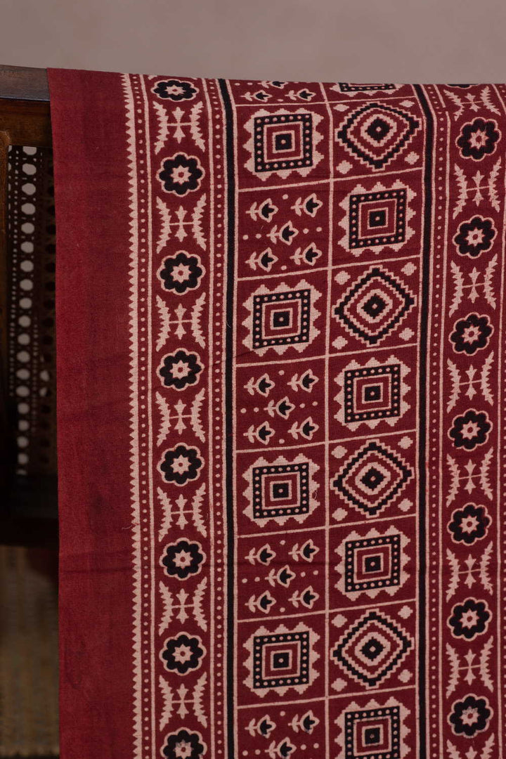 Ajrak Brush Print Fabric - Matkatus 