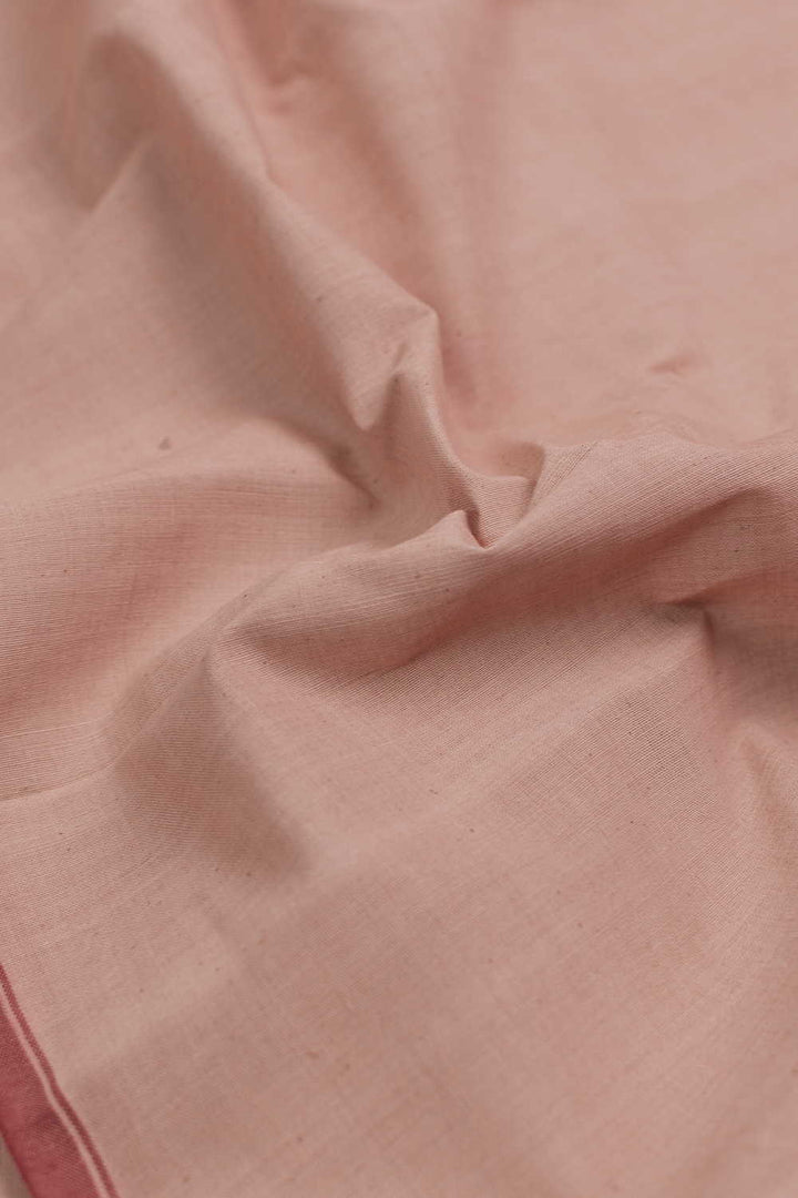 Plain Baby Peach Handspun Cotton Fabric