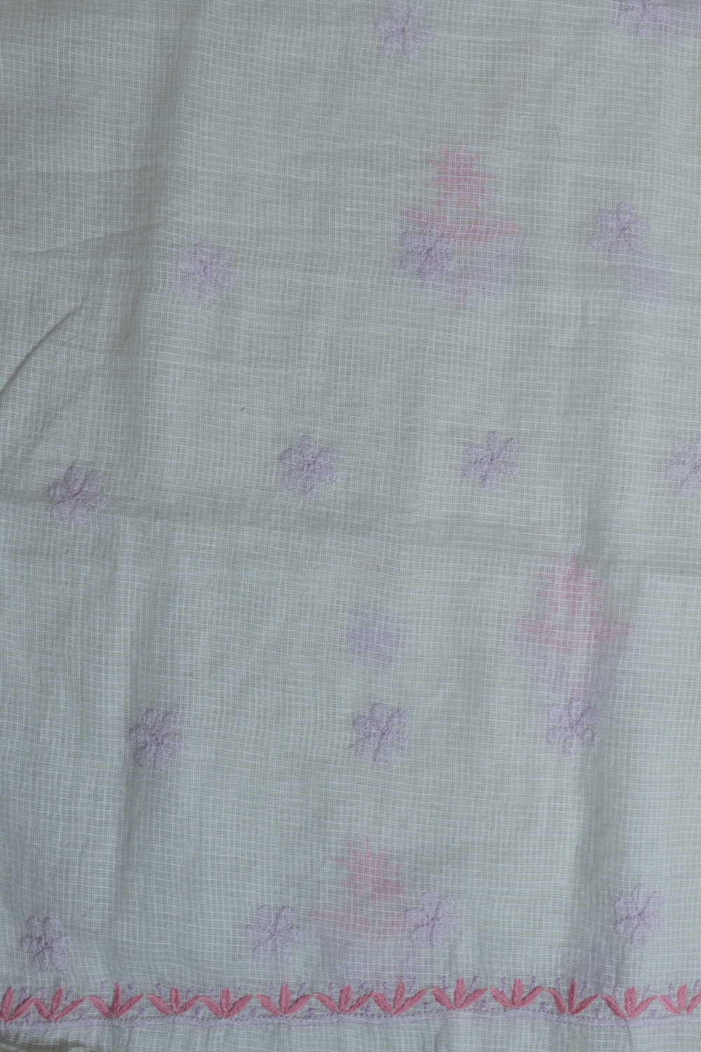 Coconut Cream Chikankari Kota Cotton Top & Dupatta