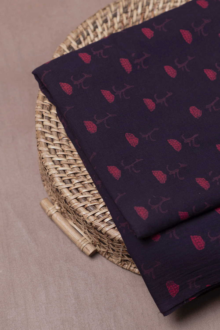 Pink Bloom Dabu Cotton Fabric - 0.7m